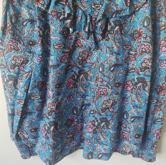 Ann Taylor LOFT Size L Floral Long Sleeve Blouse - Picture 10 of 12